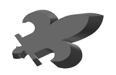 A part that is created using Solid Loft.